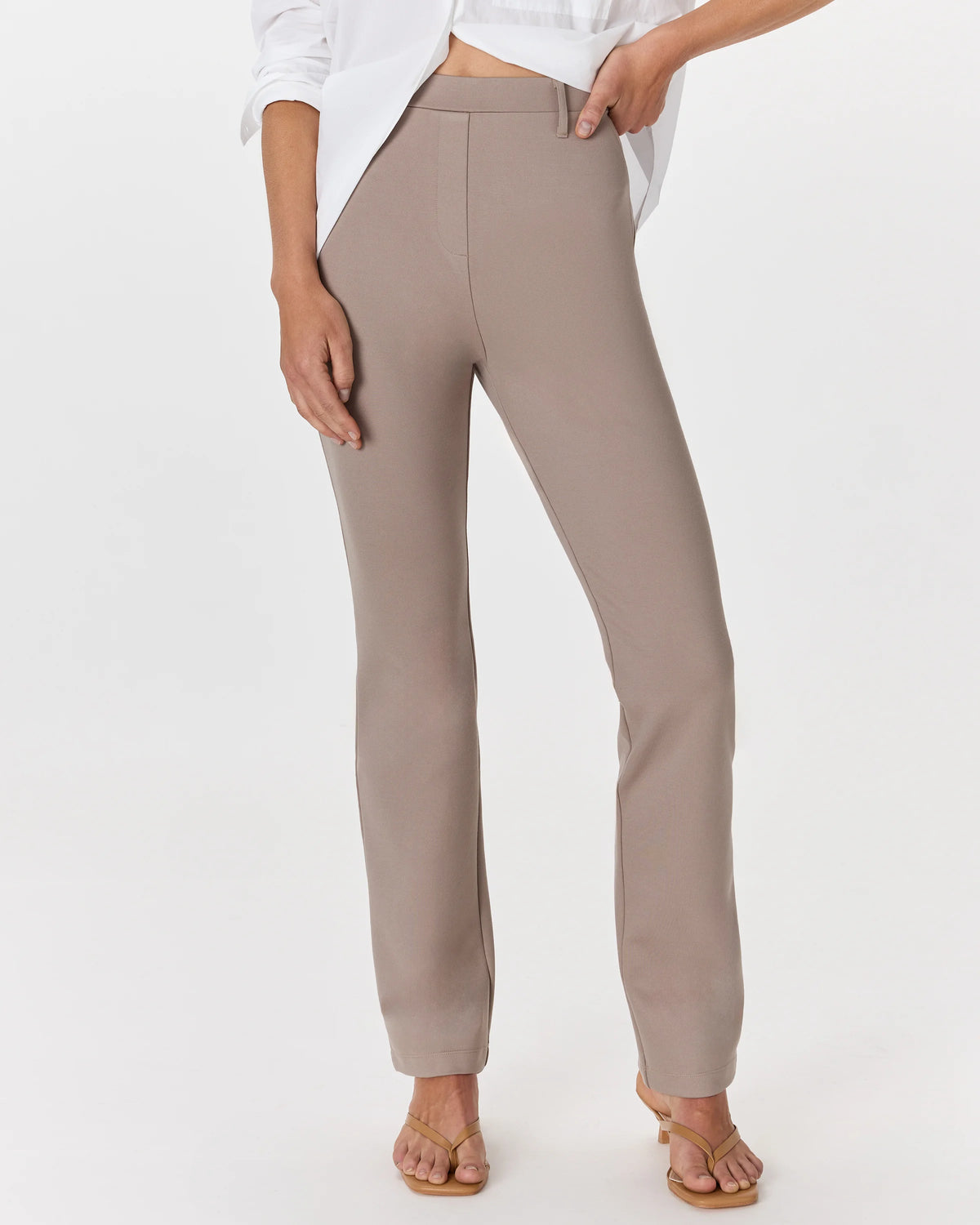Ultra-Stretch Ponte Straight Leg Pants - XS / Morel Grey Main image