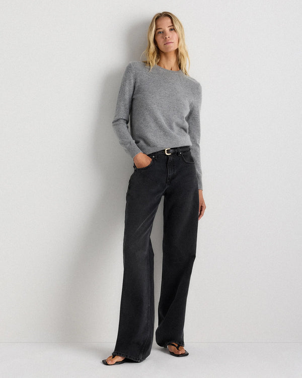 Mongolian Cashmere Crewneck Sweater - XS / Ivory