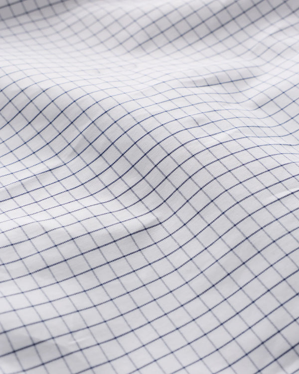 Organic Cotton Stretch Poplin Dress Shirt - S / Light Blue Stripe