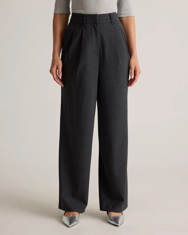 Italian Wool Pleated Trouser - 0 / Black