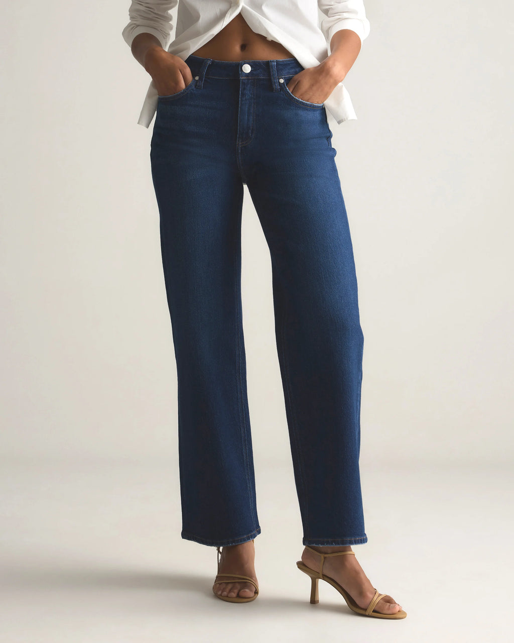 Bella Stretch Relaxed Straight Jeans - 24 / Atlantic Blue