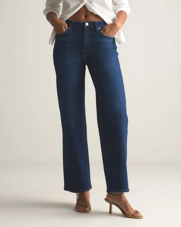 Bella Stretch Relaxed Straight Jeans - 24 / Atlantic Blue