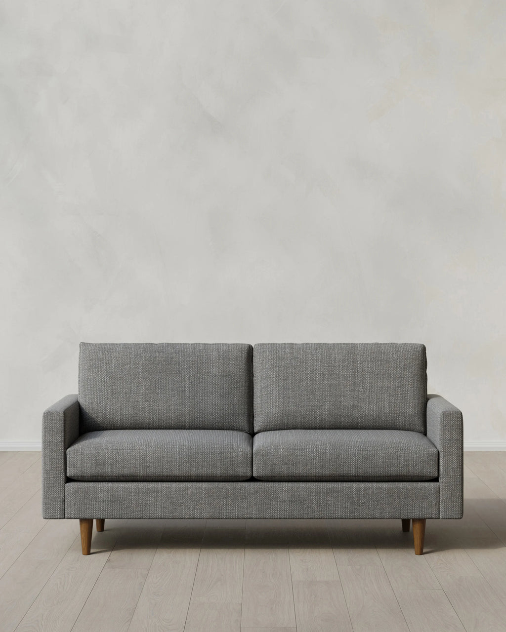 Atlas Midcentury Sofa in Performance Chenille Linen Blend - 6ft / Snow