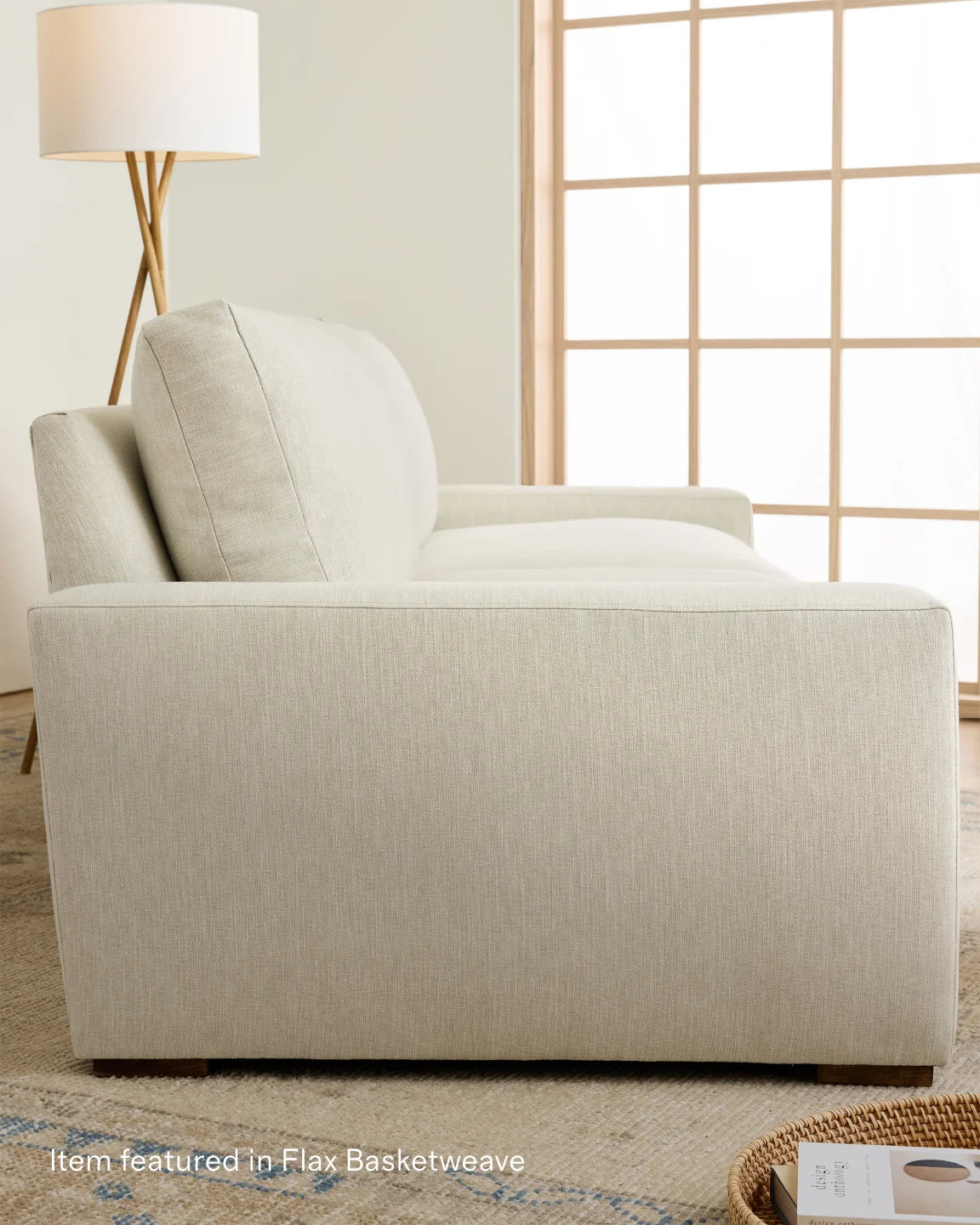 Stillman Sofa in Performance Basketweave - 7ft / Flax Secondary image