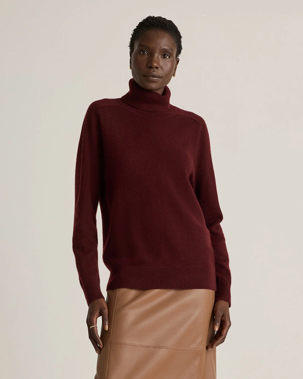 Mongolian Cashmere Turtleneck Sweater - XS / Heather Grey
