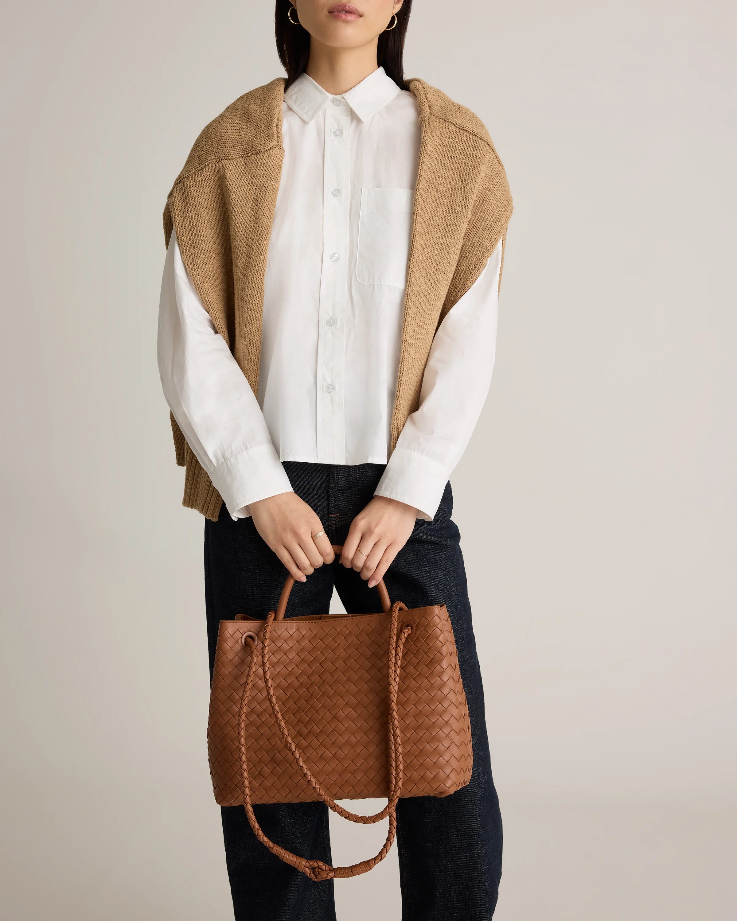 Romy Handwoven Satchel - One Size / Cognac Secondary image
