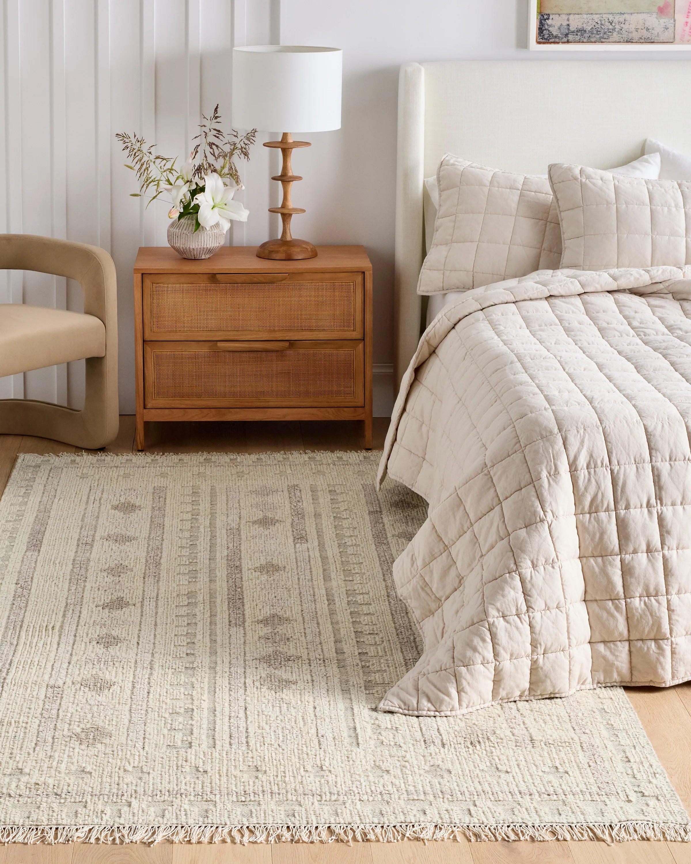 Lima Handwoven Wool Rug - 3'6" x 5'6" / Ivory Secondary image