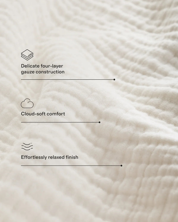 Organic Cotton Gauze Throw - One Size / Fig