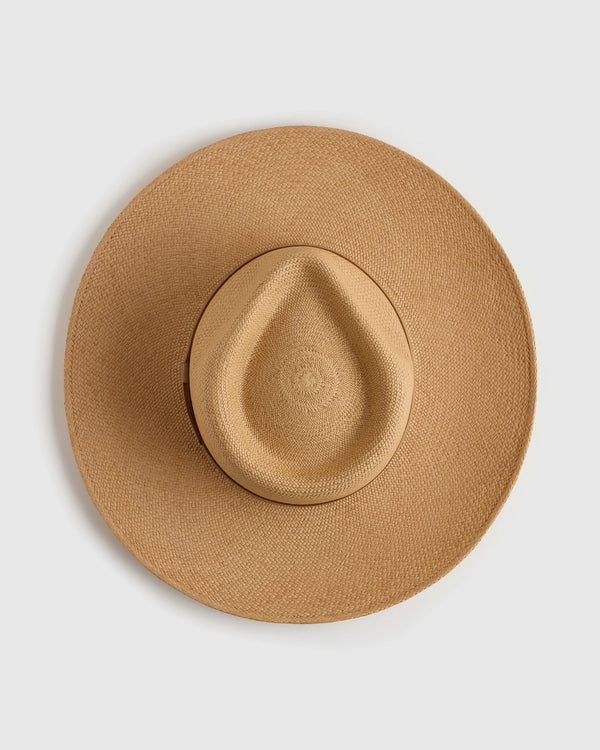 Toquilla Straw Wide Brim Panama Hat - S / Natural