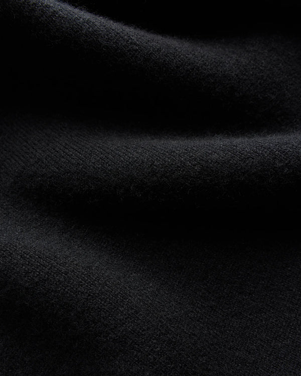 100% Reversible Cashmere Full Zip Sweater - S / Black/Charcoal