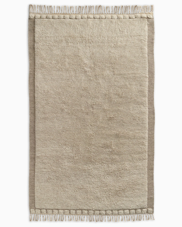 Saje Wool Shag Rug - 3' x 5' / Neutral