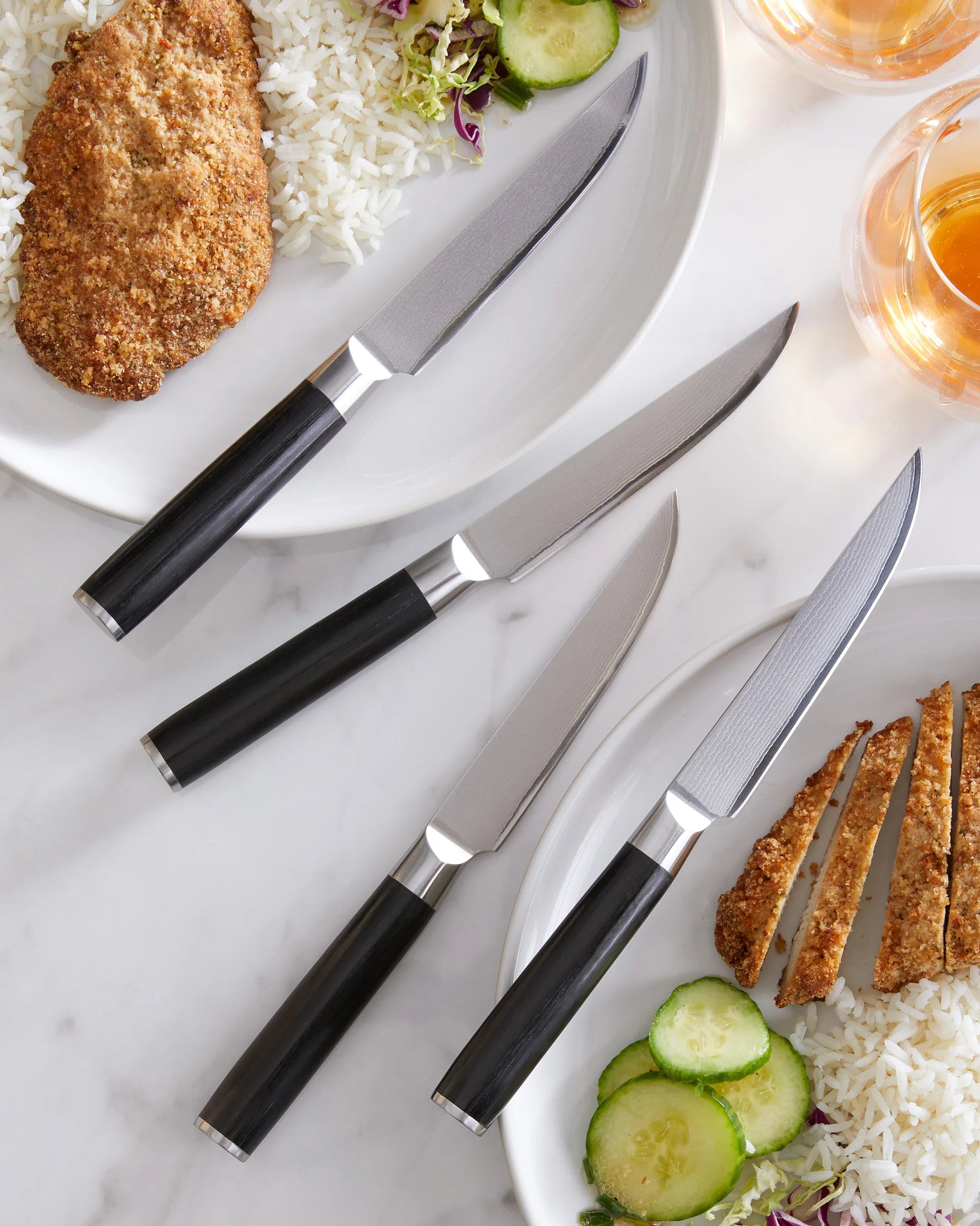 Essential Japanese Damascus Steel Steak Knife Set - One Size / No Color Secondary image