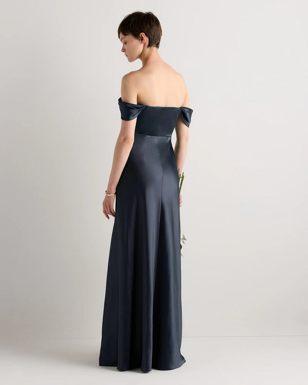 Aurora Stretch Satin Convertible Dress - 0 / Garden Sage Green