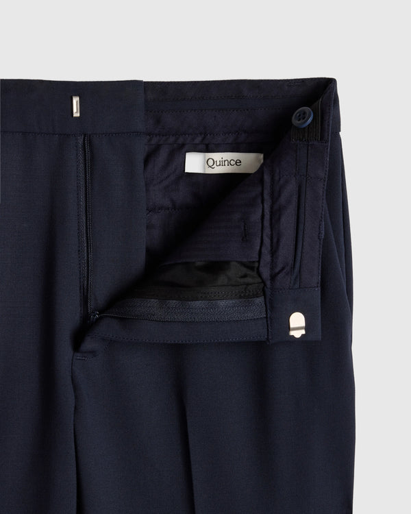 Kids Italian Wool Suit Pants - 6 / Navy