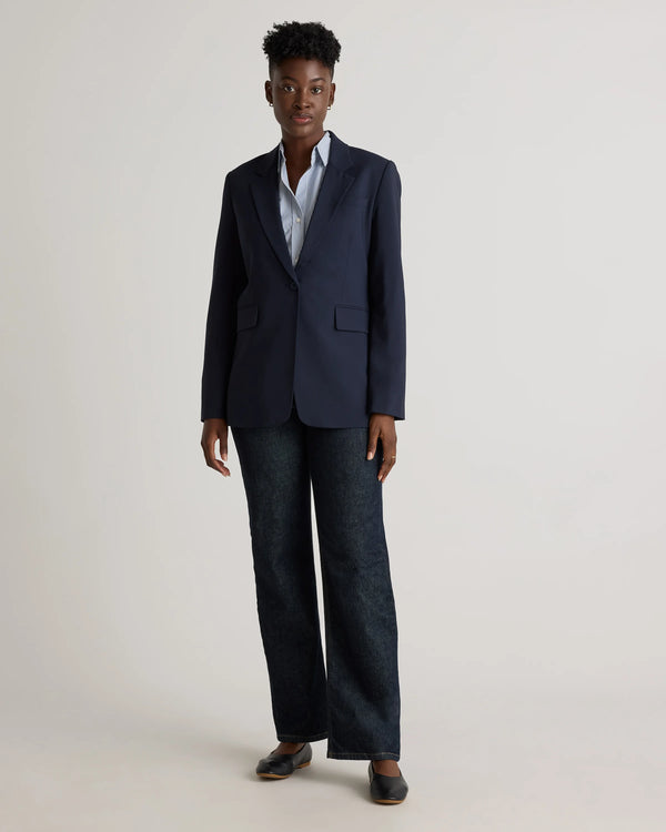Italian Wool Long Blazer - XS / Sahara Camel