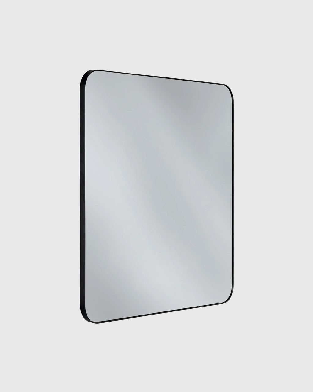 Square Metal Framed Wall Mirror - One Size / Black Metal Frame