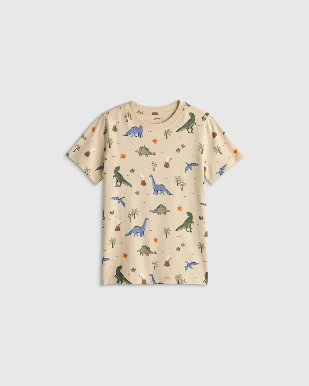100% Organic Cotton Jersey Short Sleeve Tee - 2T / Dino Sketch