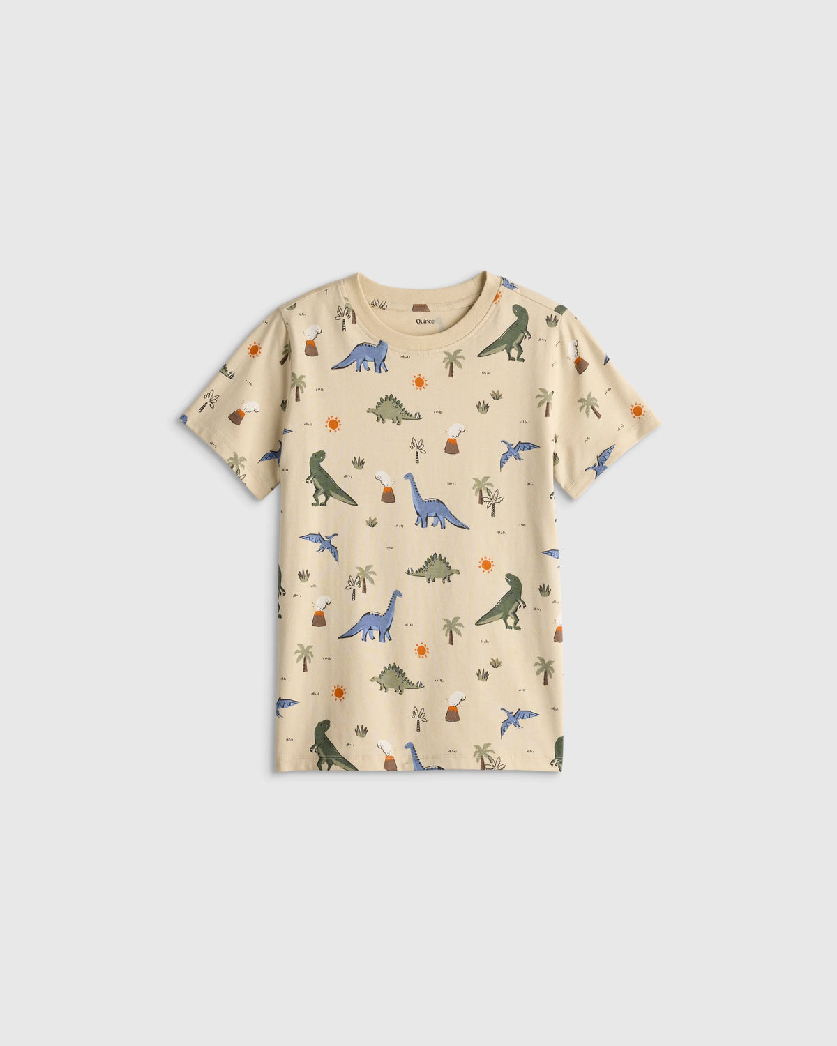 100% Organic Cotton Jersey Short Sleeve Tee - 2T / Dino Sketch Main image