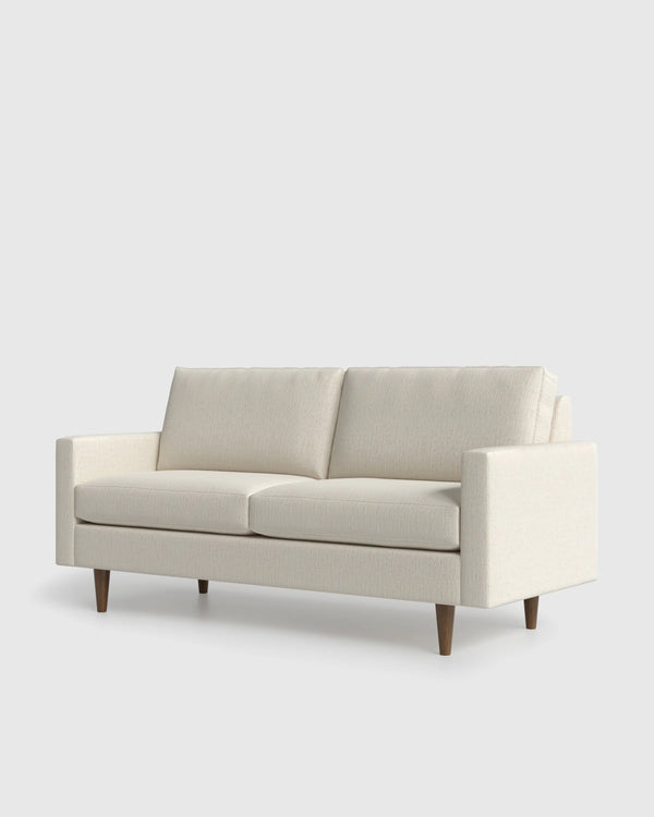 Atlas Midcentury Sofa in Performance Chenille Linen Blend - 6ft / Snow