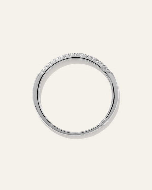 14K Gold Diamond Wedding Band - 4 / Yellow Gold