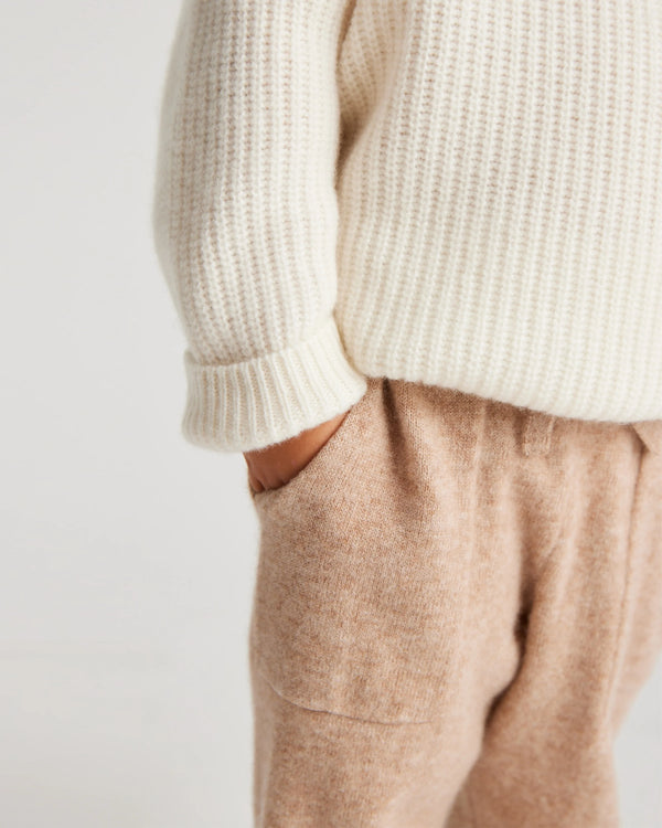 Washable Cashmere Jogger - 2T / Oatmeal