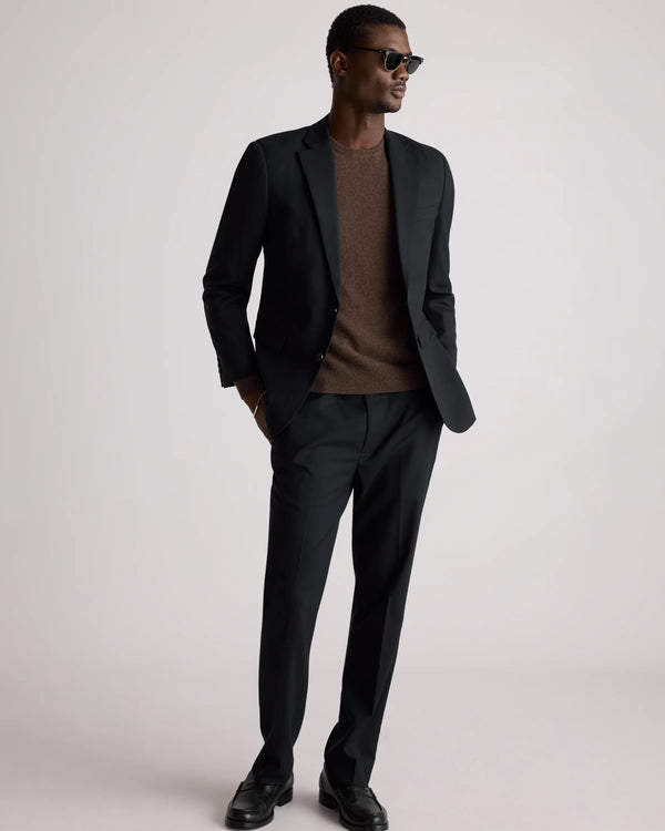 Stretch Wool Blazer - S / Grey Melange