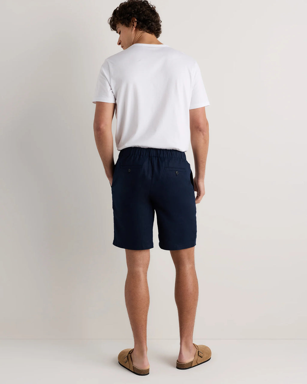 100% European Linen Shorts - 9" - S / Black