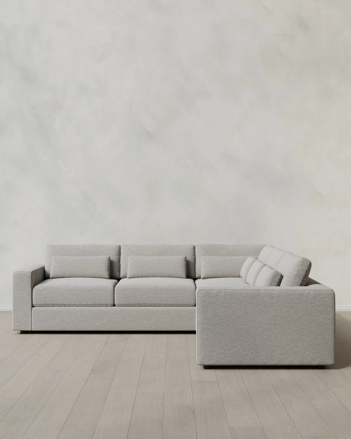 Ashford Deep Seat L Sectional in Performance Basketweave - 119x119 / Fog