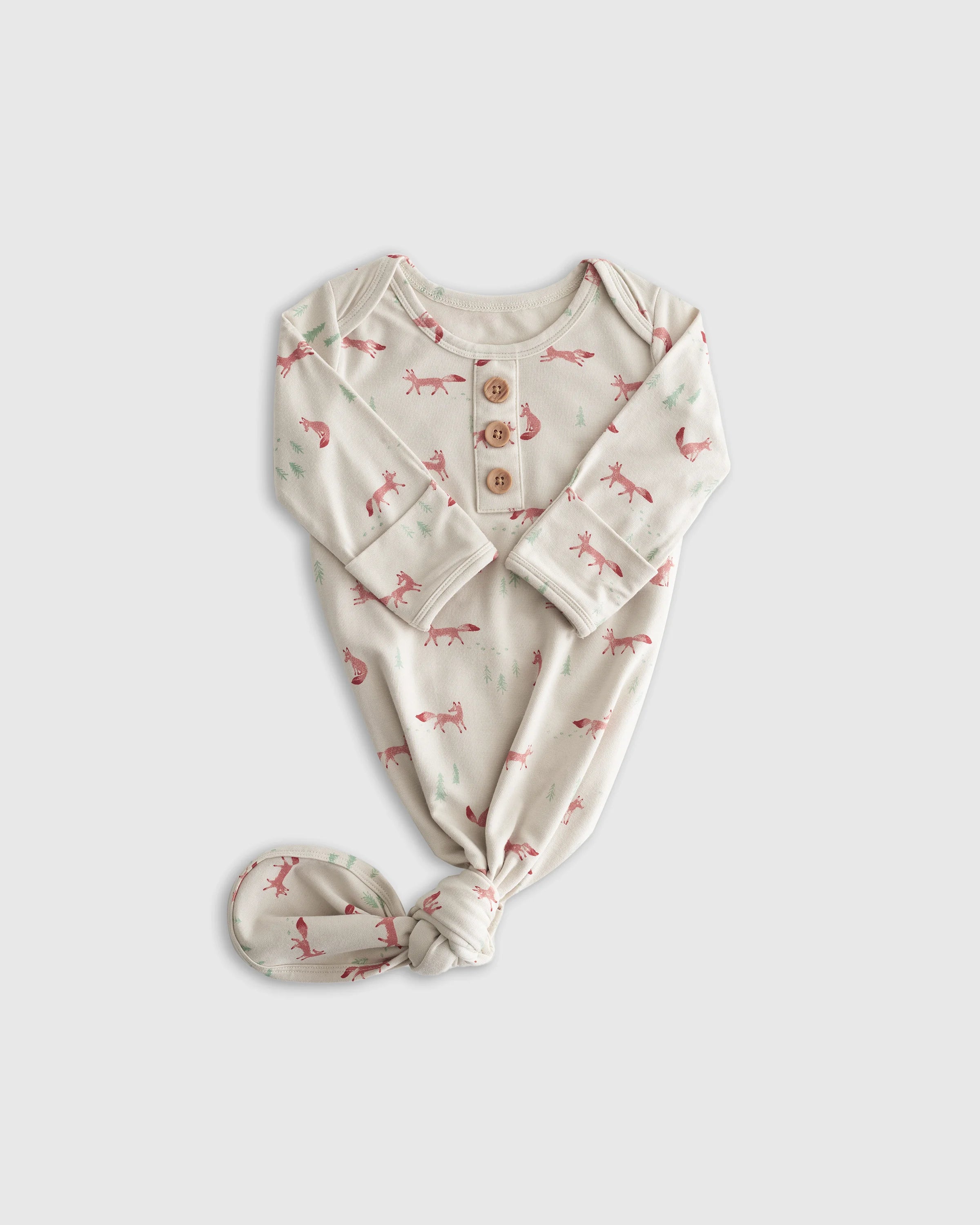 Bamboo Gown, Hat & Swaddle Layette Set - One Size / Fox Secondary image