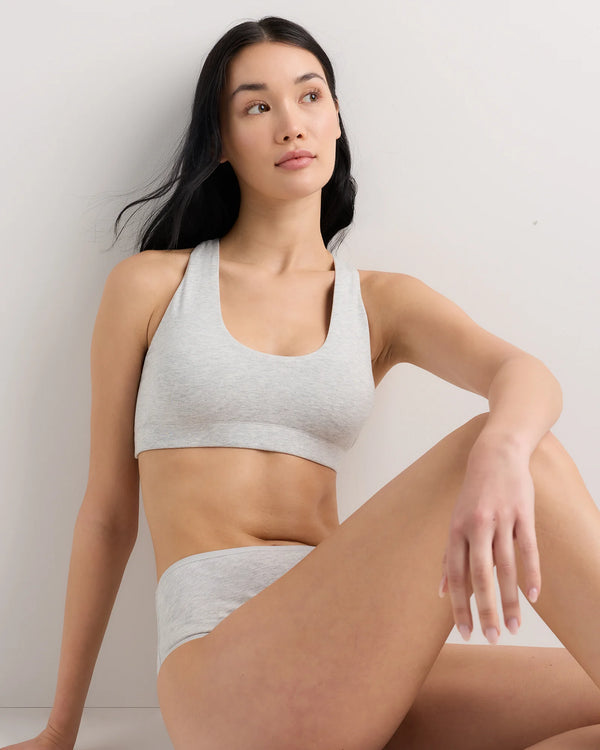 Organic Cotton Racerback Bralette (2-Pack) - XS / Black