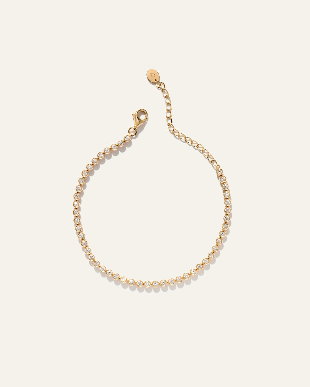 14K Gold Diamond Petite Bezel Tennis Bracelet - 1ctw - One Size / Yellow Gold