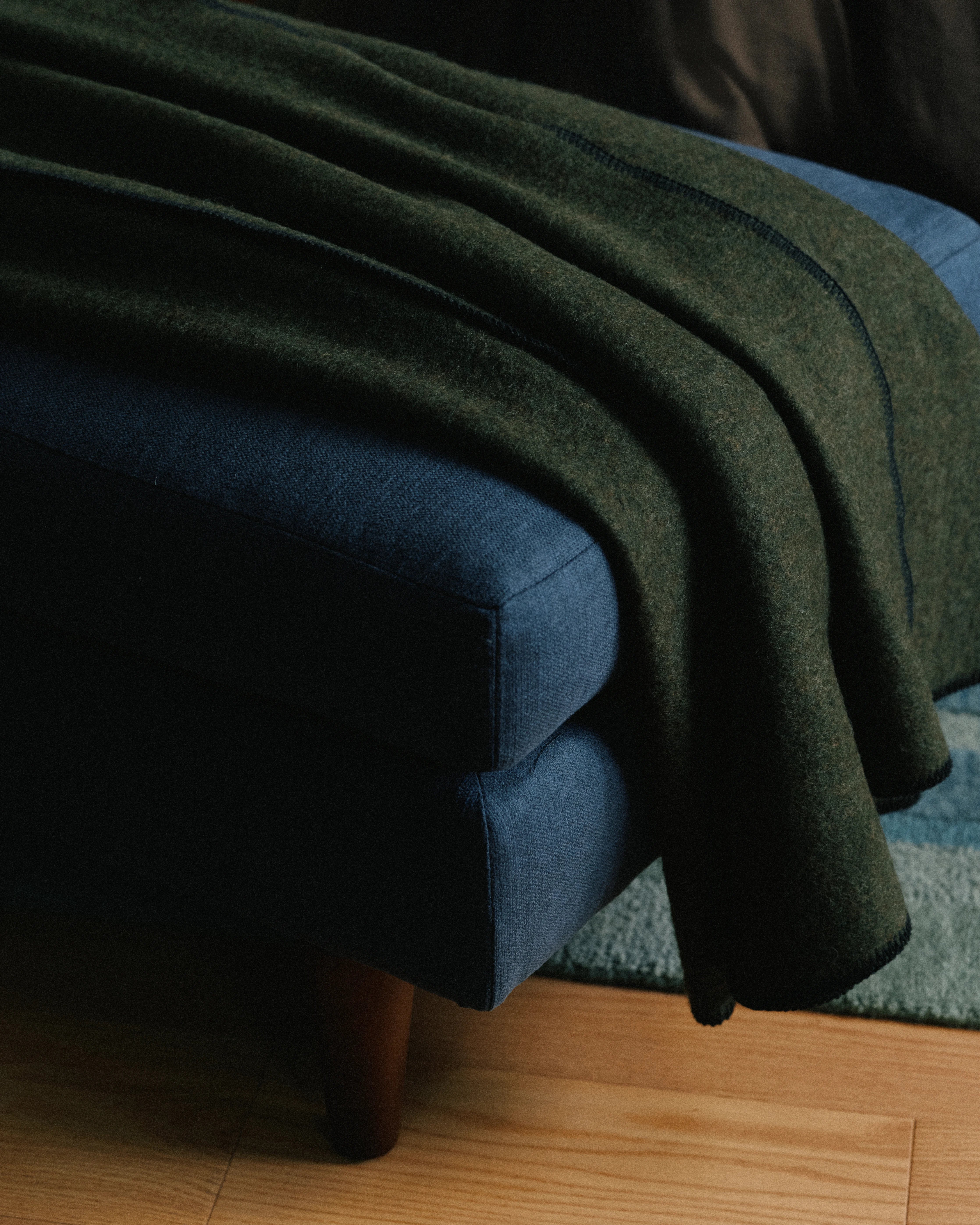 Wool Whipstitch Throw - 50x70 / Olive Secondary image