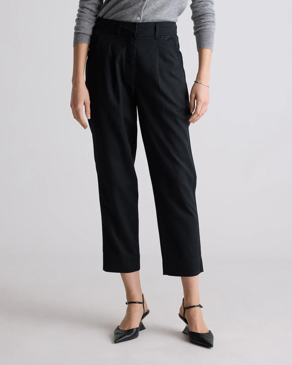 Drapey Twill Tapered Trouser - 0 / True Black