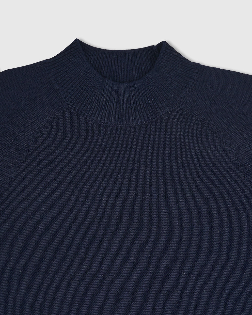 100% Organic Cotton Mock Neck Sweater - XS / Ivory