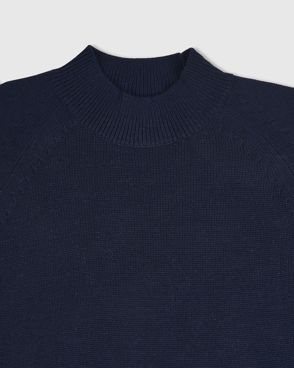 100% Organic Cotton Mock Neck Sweater - XS / Ivory