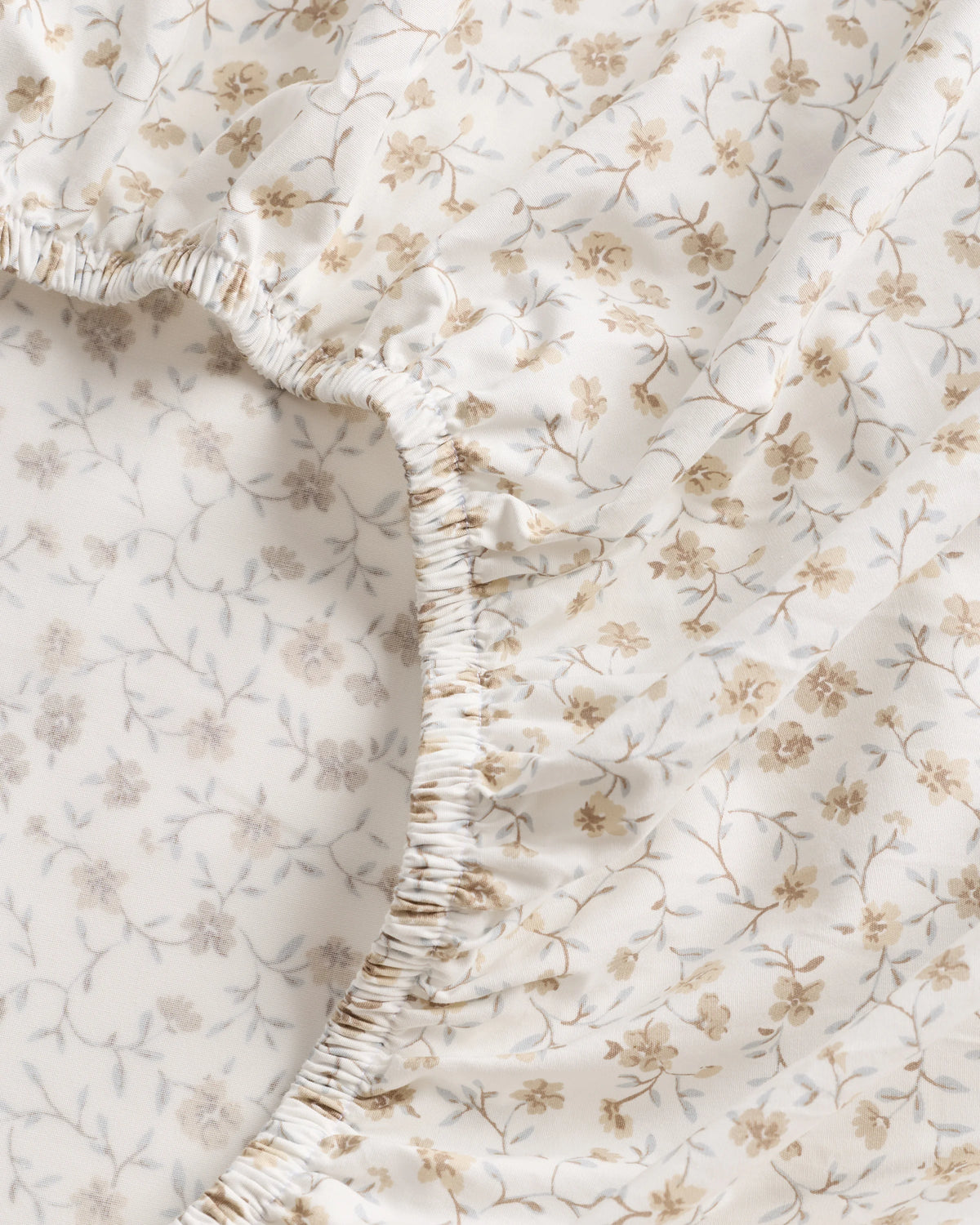 Organic Crisp Percale Floral Sheet Set - Twin / Blue Florette
