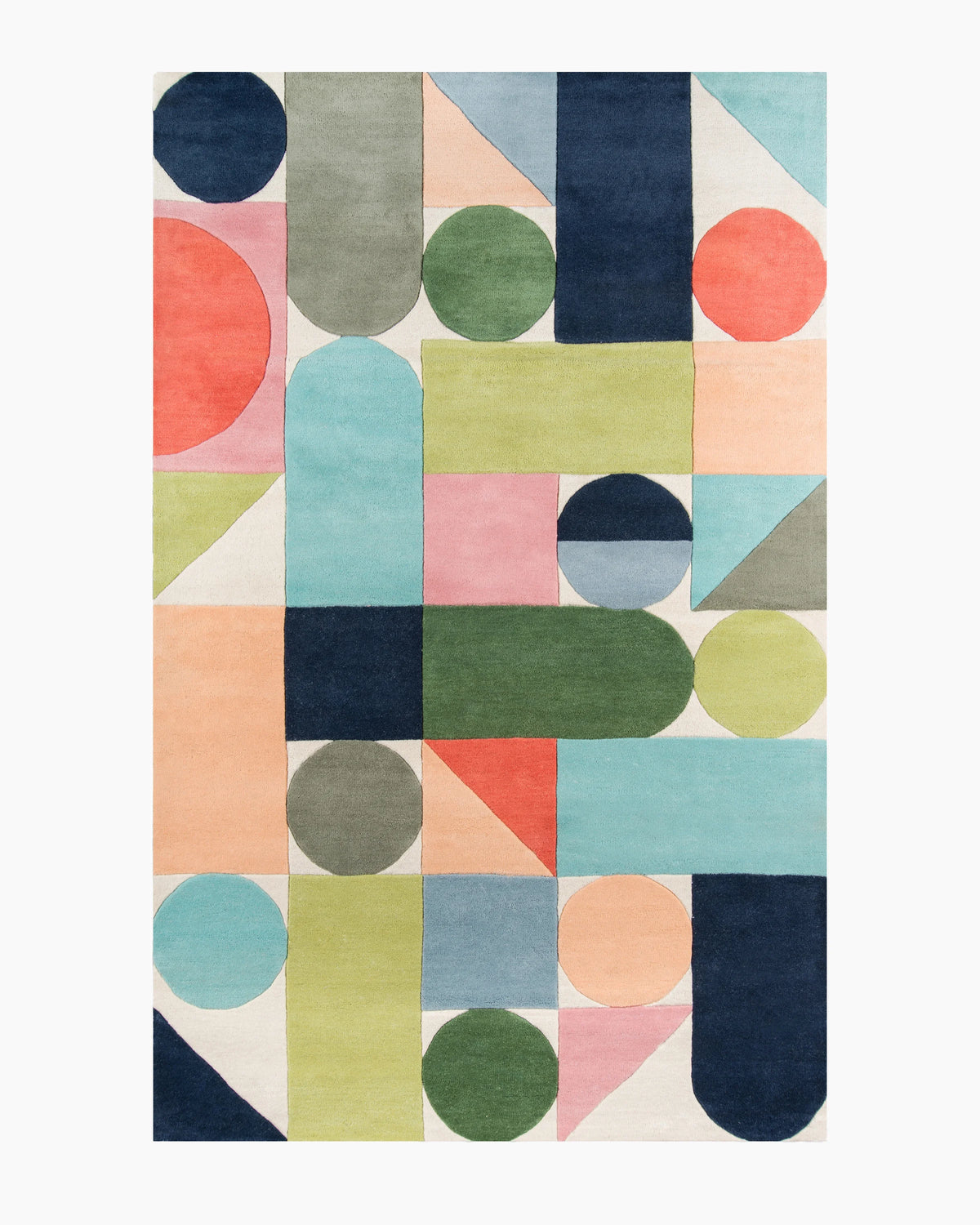 Bold Shapes Hand-Tufted Wool Rug - 3'6" x 5'6" / Multi Main image