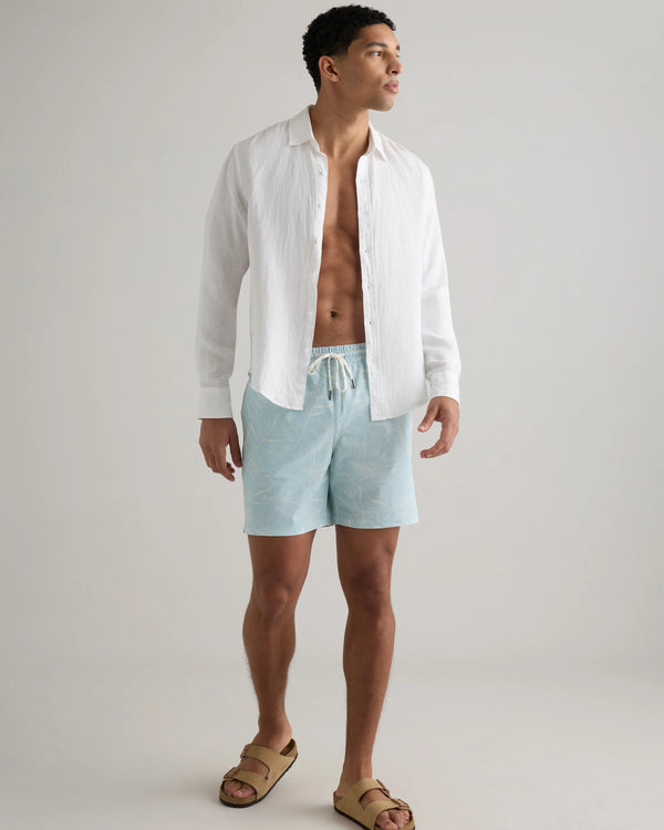 Italian Swim Trunks - 7" - XS / Navy Diamond Geo