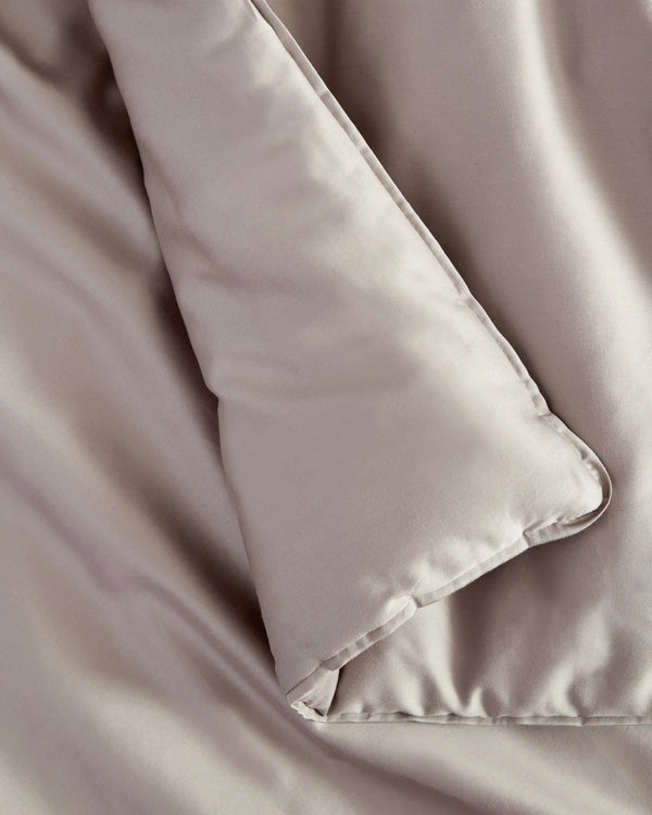 Organic Cotton Sateen Comforter Set - Twin / White