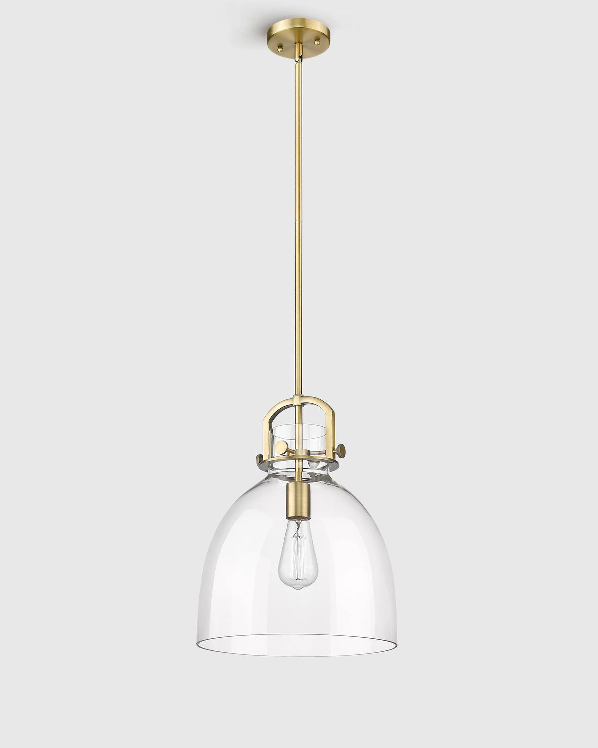 Minimalist Glass Bell Pendant Light - One Size / Brass Main image