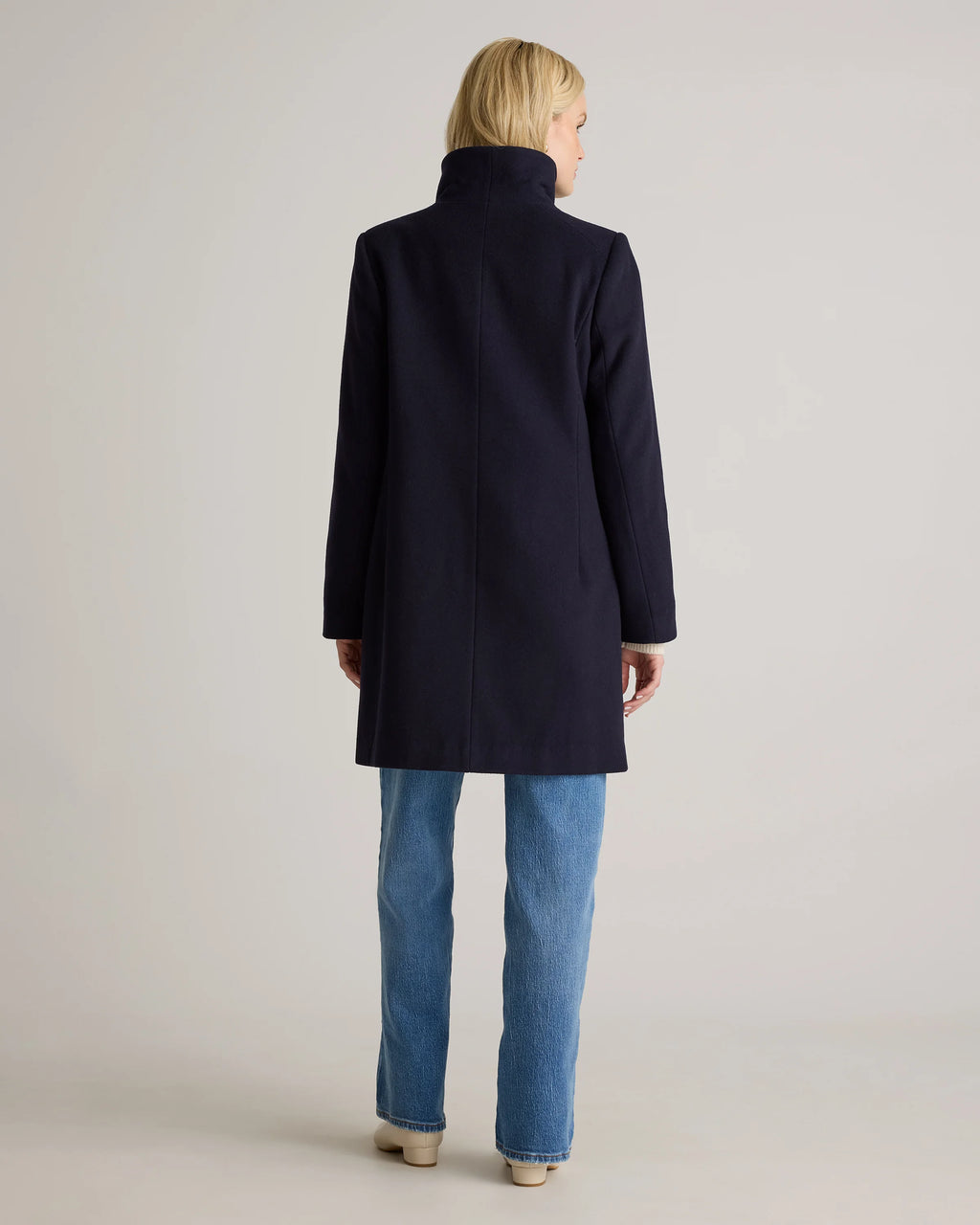 Italian Wool Cocoon Coat - XS / Black