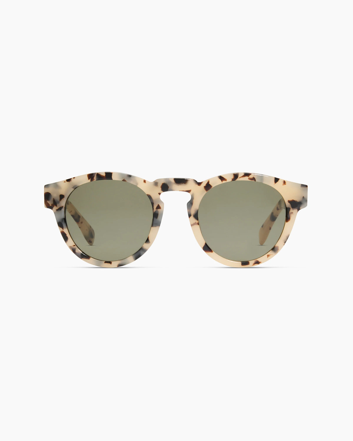 Tuscon Polarized Acetate Sunglasses - One Size / White Tortoise with Green lens Main image