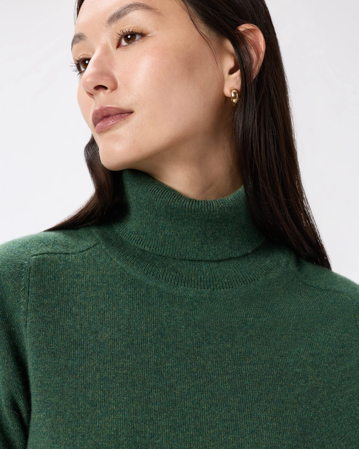 Mongolian Cashmere Turtleneck Sweater - XS / Heather Grey