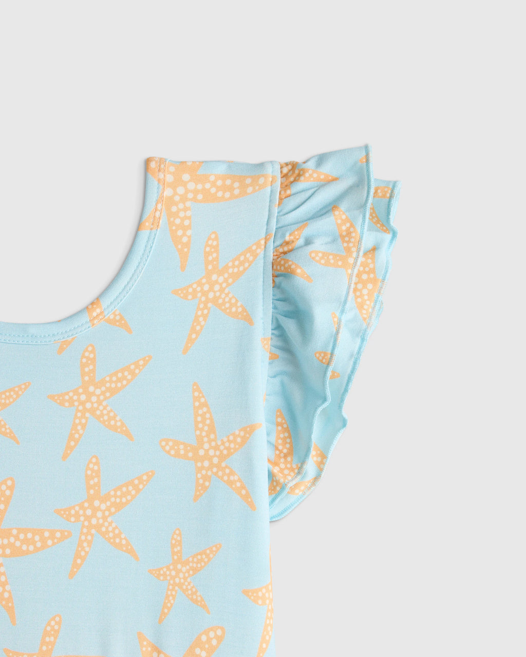 Bamboo Short Sleeve Flutter Twirl Dress - 2T / Starfish Pool