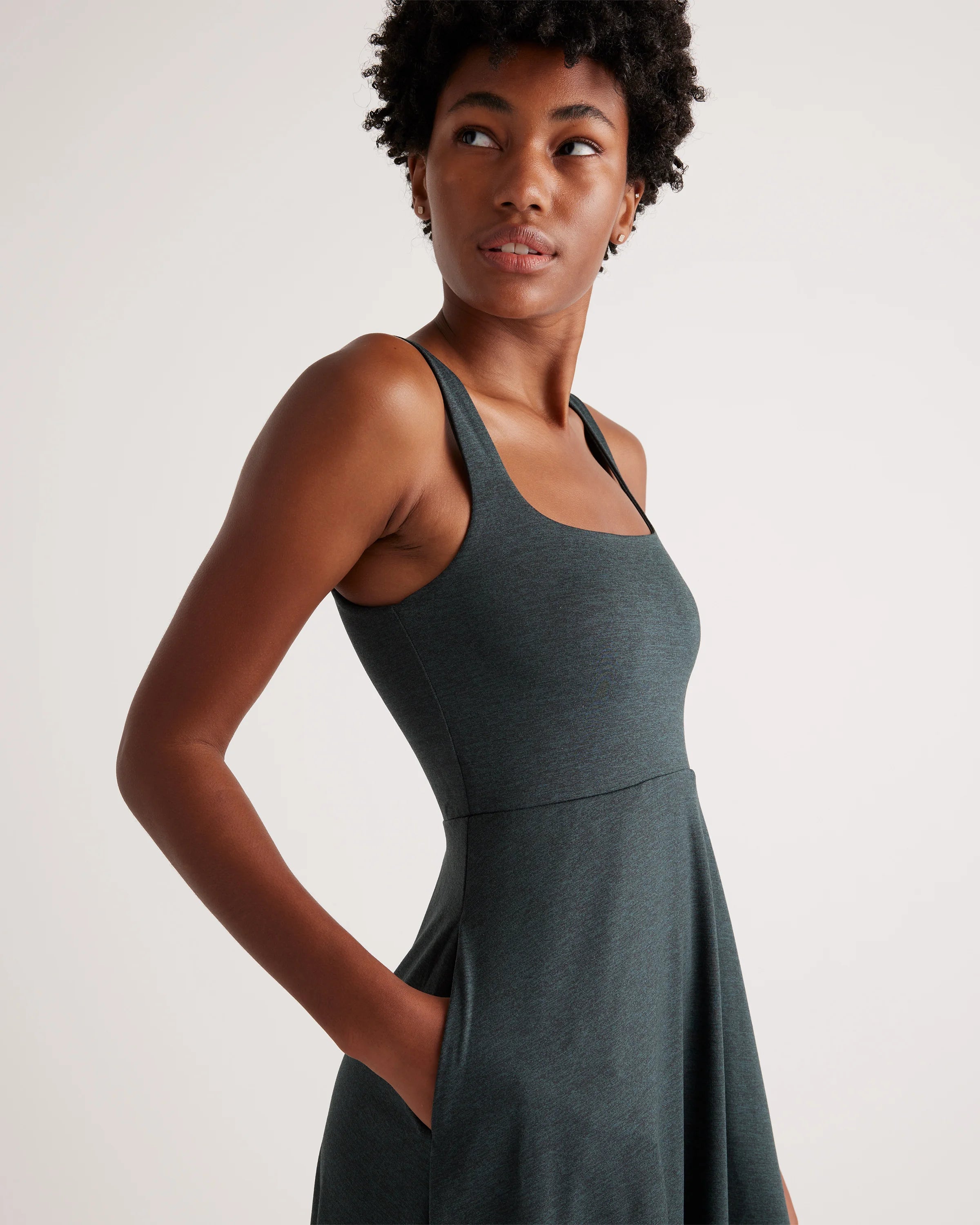 Flowknit Breeze Fit & Flare Dress - XS / Heather Green Secondary image
