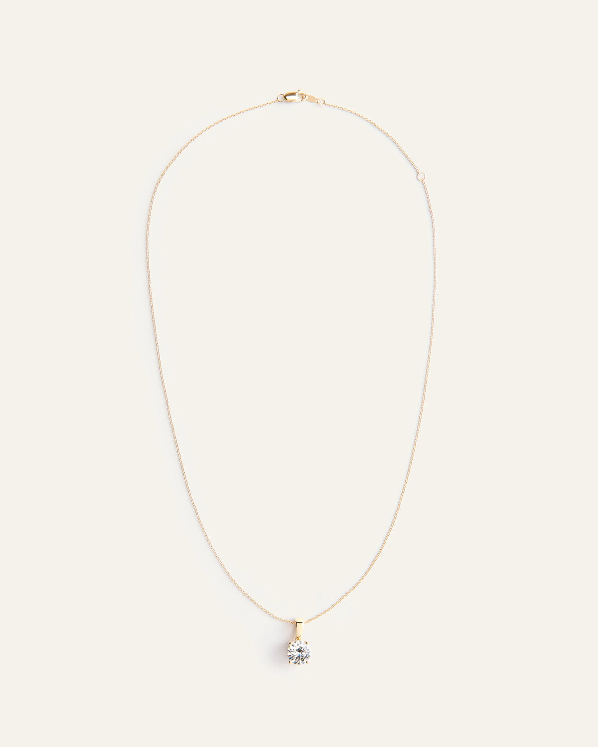 14K Gold Lab Grown Diamond Solitaire Pendant - 2ct - One Size / Yellow Gold