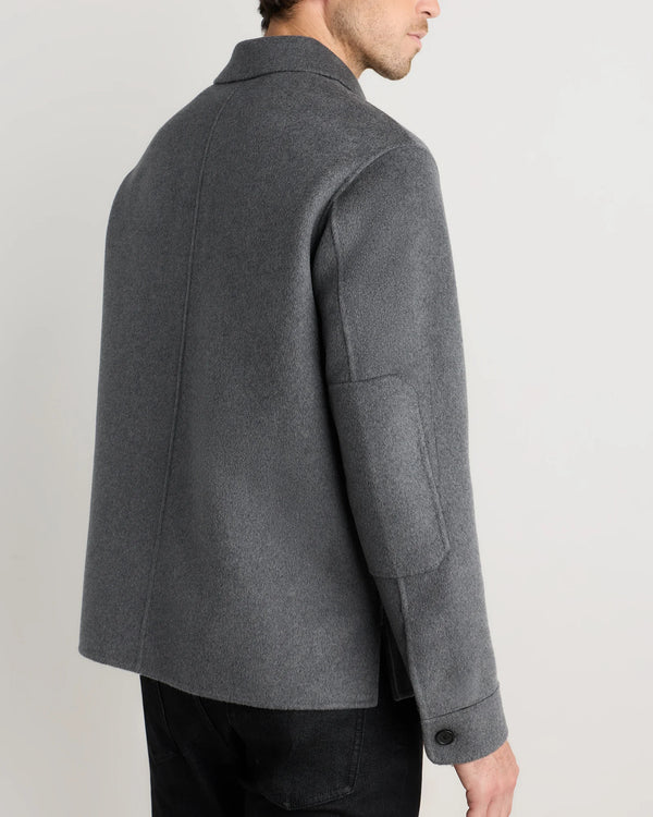 100% Mongolian Cashmere Double-Faced Shirt Jacket - S / Black