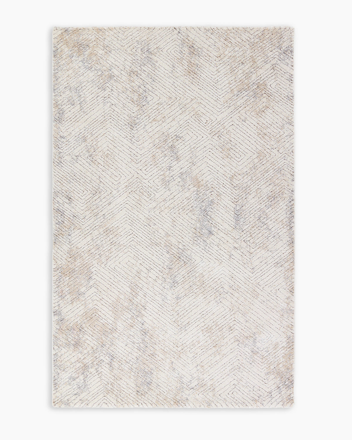 Mateo Plush Performance Rug - 5' x 7'6" / Light Grey Main image