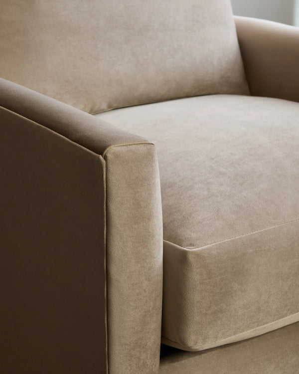 Brennan Accent Chair in Performance Velvet - One Size / Pine