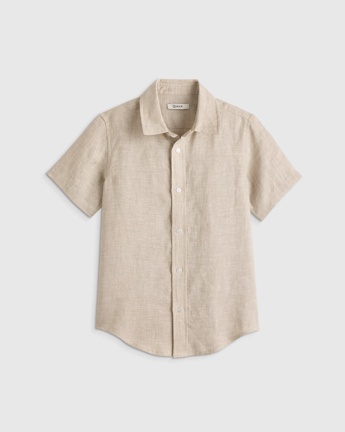 100% European Linen Short Sleeve Shirt - 6 / Flax Main image